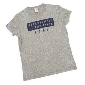 Y2K Abercrombie & Fitch Muscle Tee Men's Small T-Shirt Grey Blue EUC 00s Vintage